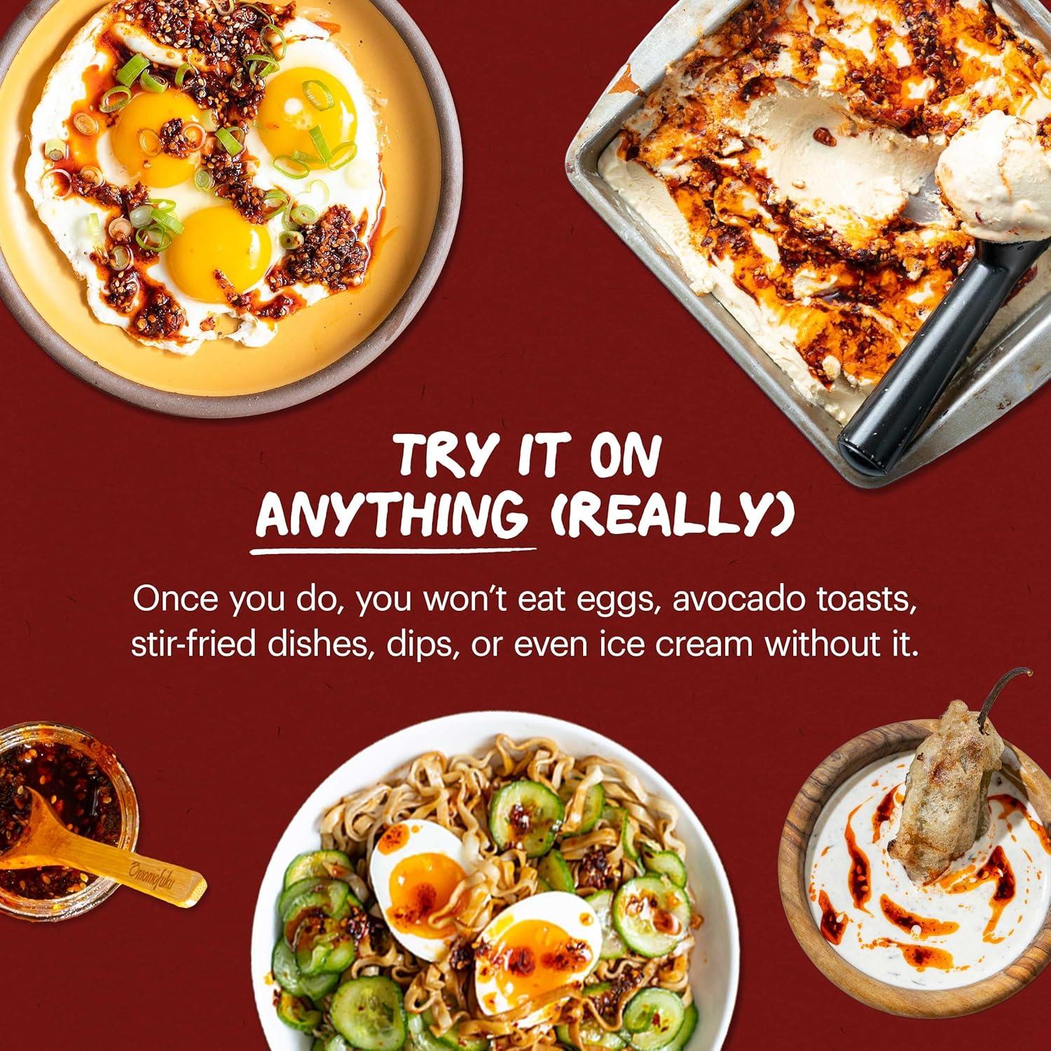image:imageMomofuku Extra Spicy Chili Crunch by David Chang 55 Ounces Oil with Crunchy Garlic and Shallots Crisp for Cooking as Sauce or Topping 1 PackChili Crunch Variety Pack