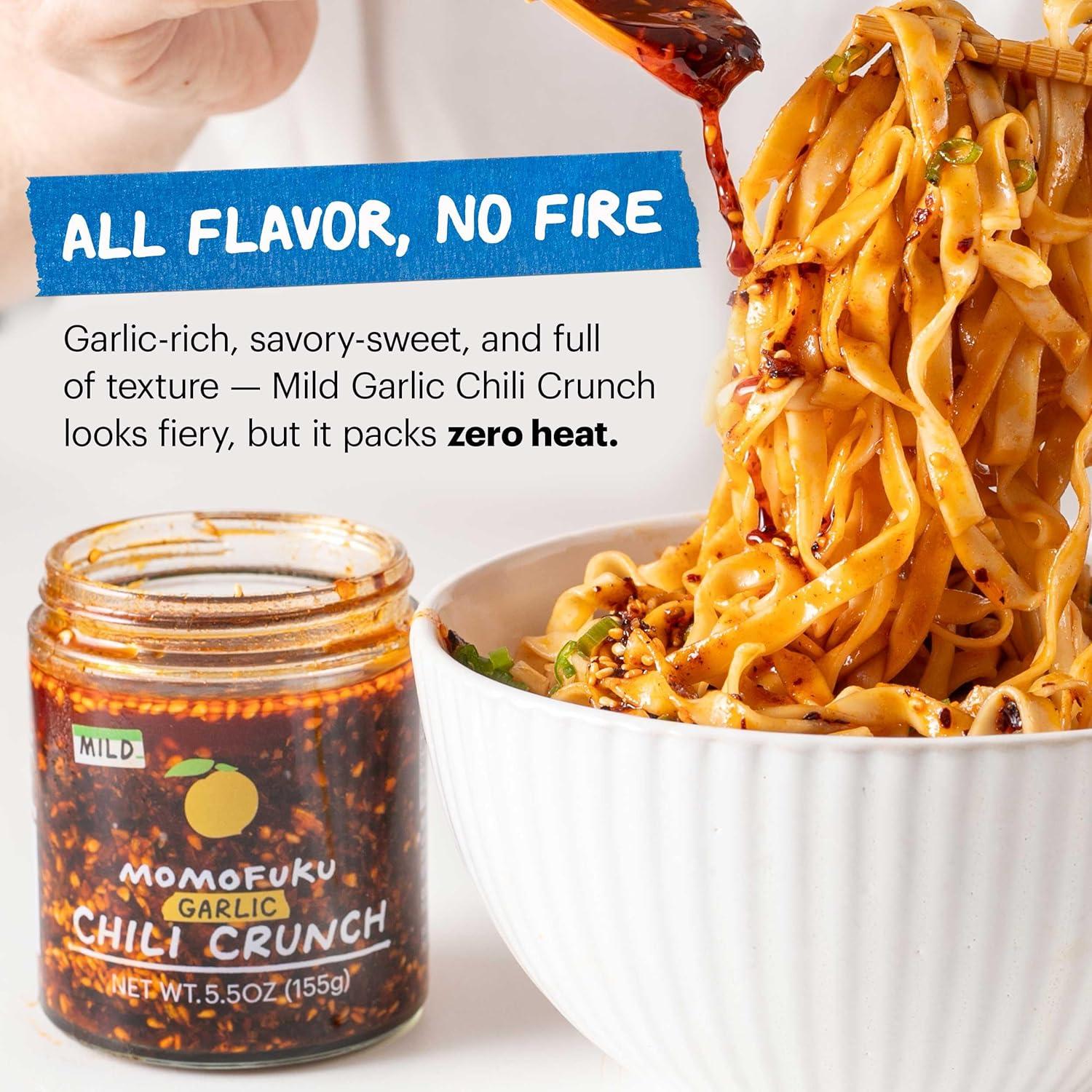 image:imageMomofuku Extra Spicy Chili Crunch by David Chang 55 Ounces Oil with Crunchy Garlic and Shallots Crisp for Cooking as Sauce or Topping 1 PackMild Garlic Chili Crunch