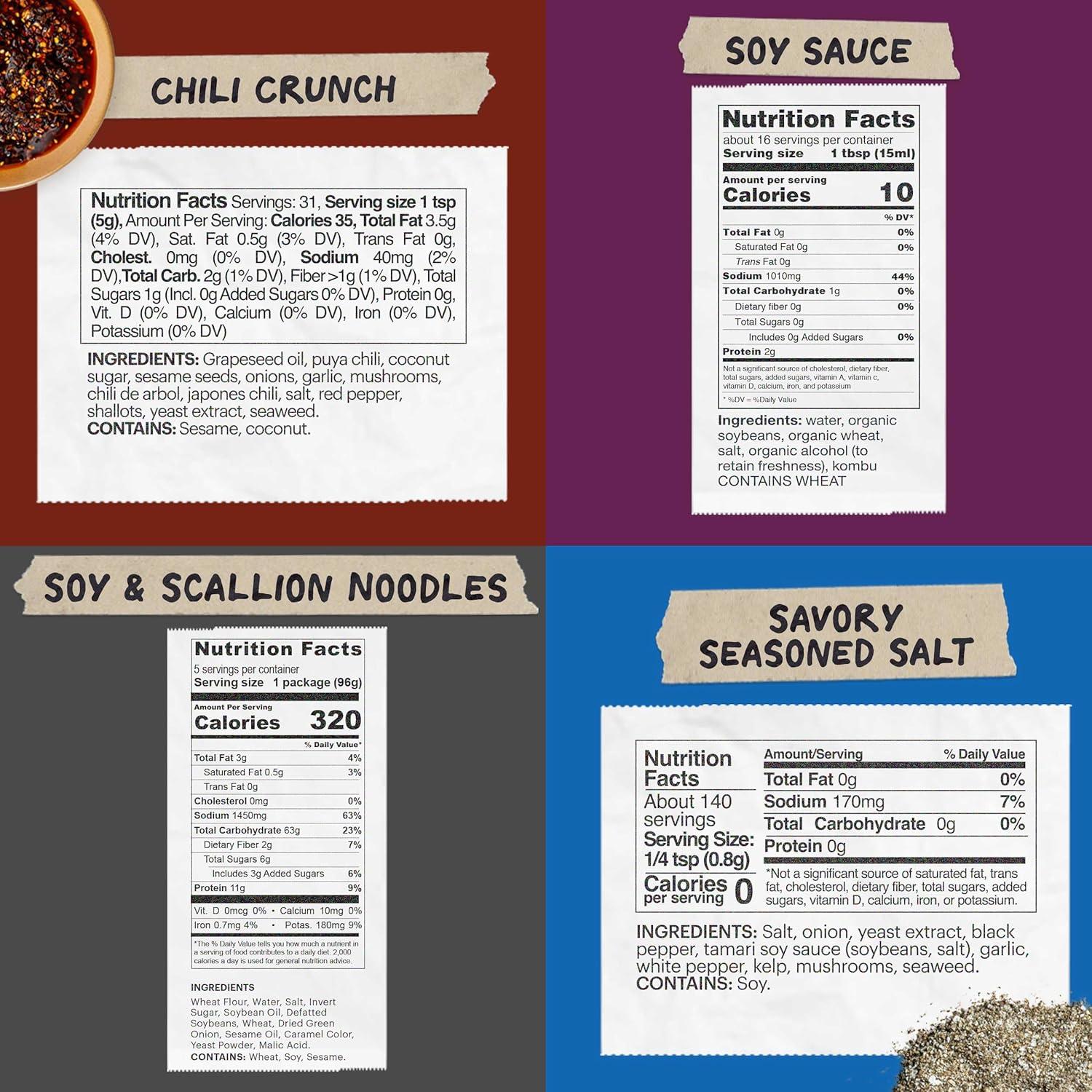 image:imageSpicy Momofuku Starter Pack by David Chang with Extra Chili Crunch Ramen Soy Sauce amp Salt Seasoning Gifts for FoodiesOriginal Starter Pack