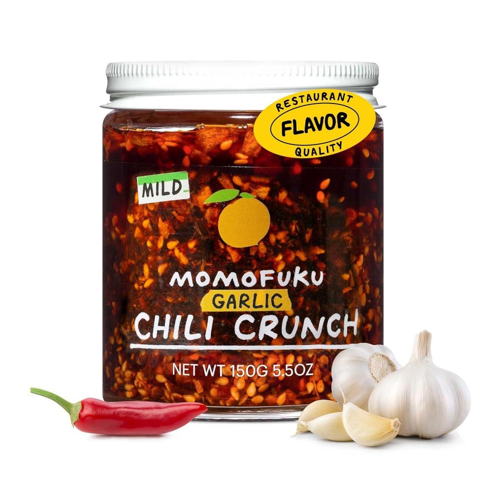 image:imageMomofuku Extra Spicy Chili Crunch by David Chang 55 Ounces Oil with Crunchy Garlic and Shallots Crisp for Cooking as Sauce or Topping 1 PackMild Garlic Chili Crunch