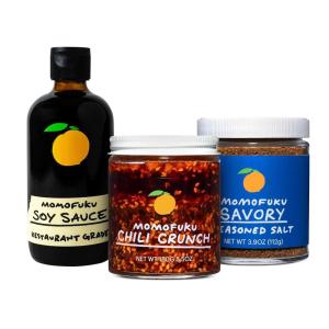 image:imageMomofuku Umami Essentials Starter Pack by David Chang Original Chili Crunch Soy Sauce and Savory Salt Chef Made for Easy at Home Cooking Extra Umami Boost
